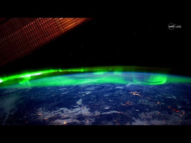 Aurora Borealis from Space: Northern Lights from International Space Station 4K