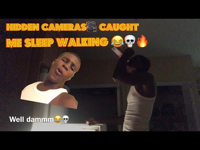 My first vlog: Hidden cameras caught me sleep walking and eating food out the fridge #trending