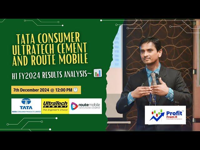 Tata Consumer, UltraTech Cement, and Route Mobile | H1 FY2024 Results Analysis~  #tataconsumer