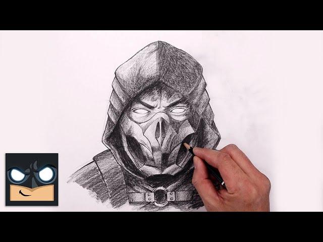 How To Draw Scorpion | Mortal Kombat Sketch Tutorial