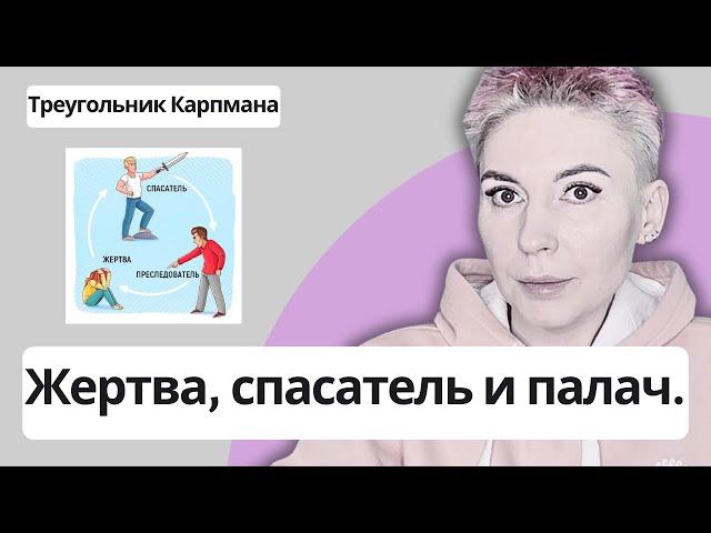 ТРЕУГОЛЬНИК КАРПМАНА  - рассказываю свой взгляд на теорию. Жертва, спасатель и палач (тиран).