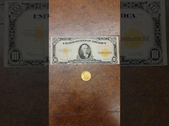 $10 in gold  #coins #numismatics #money #gold #silver #cash