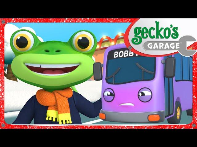 Gecko's Christmas Bobby Bus Rescue | Gecko's Garage | Trucks For Children | Cartoons For Kids