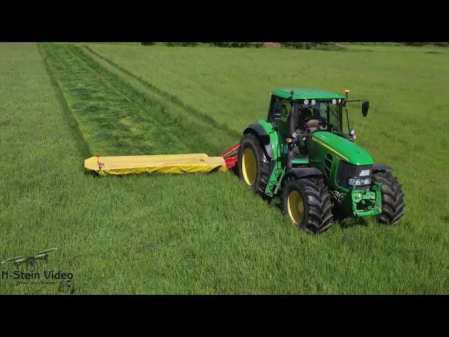 1.Schnitt | Gras Mähen 2024 | John Deere 7530 Premium | Pöttinger Novadisc 400