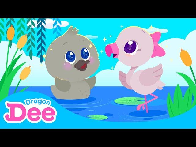 Baby Swan and Flamingo | Baby Animal Songs | Dragon Dee Songs for Children