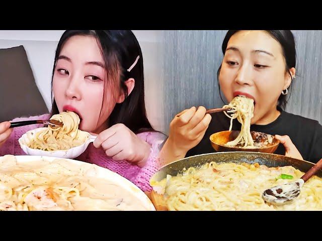 Velvety Creamy Pasta Fantasies, Mukbang Compilation