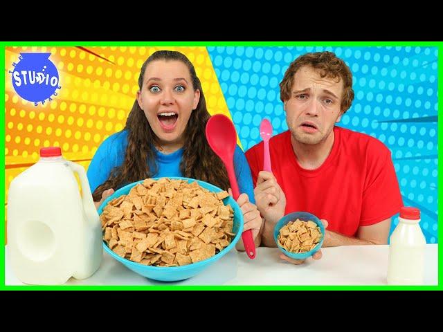 Giant Food Vs  Tiny Food Challenge for 24 Hours!