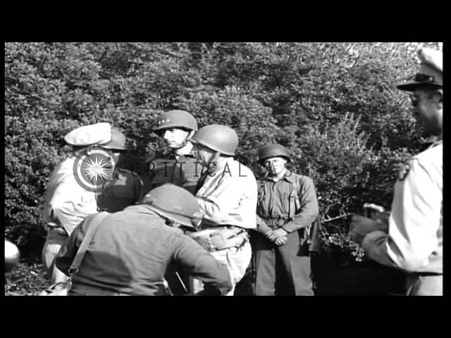 Eisenhower, Hewitt, Clark, and Gruenther gather for campaign strategy discussion HD Stock Footage