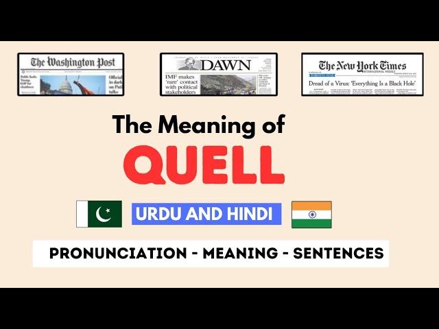 Quell Meaning | Daily Advanced English Vocabulary Words With Vocabulary Vault