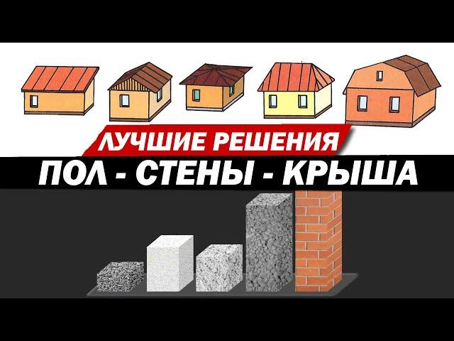 Какие выбрать стены, крышу и перекрытие, чтобы построить дом под ключ.