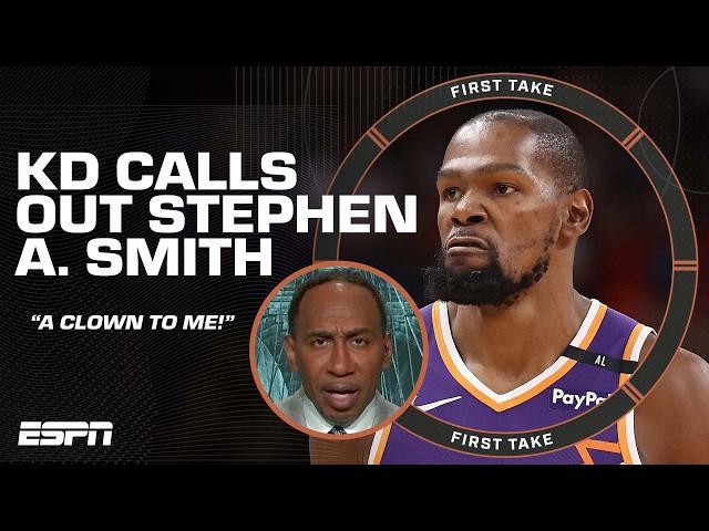 Stephen A. REFUSES to reciprocate Kevin Durant’s ‘clown’ comments  | First Take