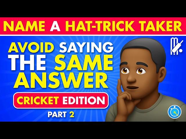 Avoid Saying Same Answer - Cricket Edition | PART 2 | Cricket Quiz 2025