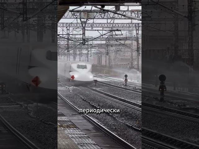 Зачем японцы обливают свои скоростные поезда водой?    #факты