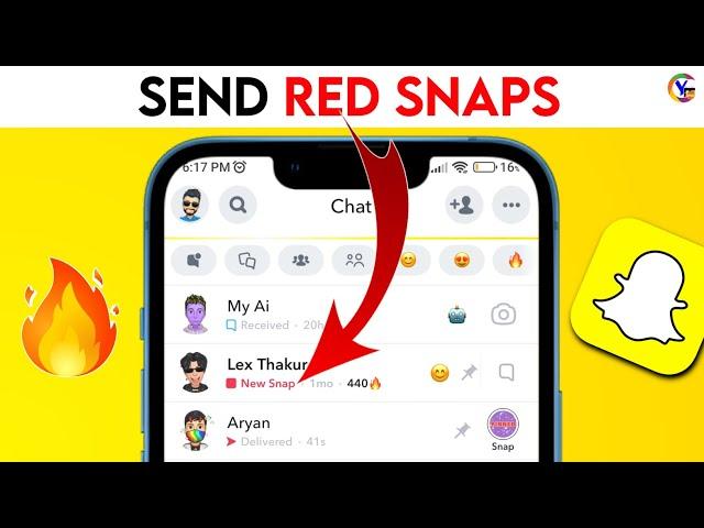 How to send Red Snap on SnapChat?