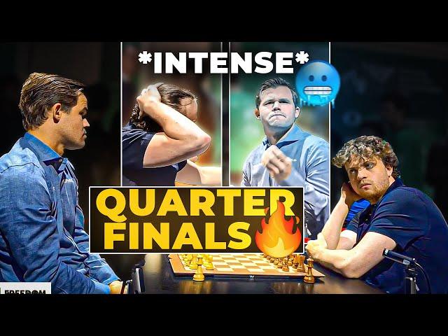 The insane 4-game Quarter-Final Match between Magnus Carlsen and Hans Niemann | World Blitz 2024