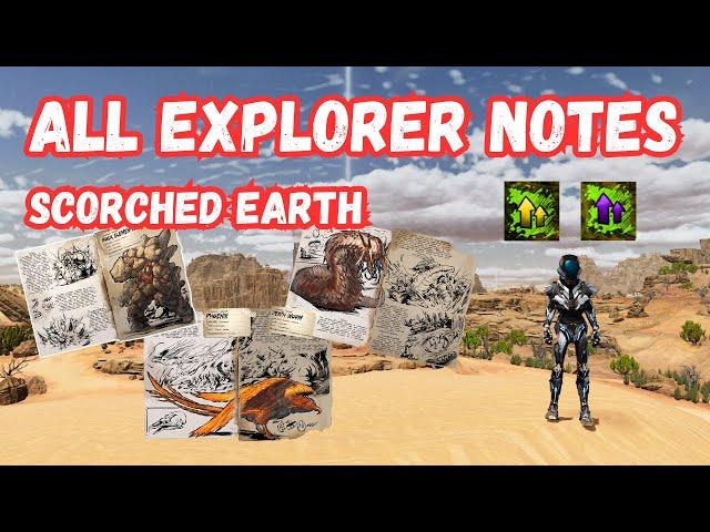 ASA - Scorched Earth ALL EXPLORER NOTES (ARK: Survival Ascended) 4K