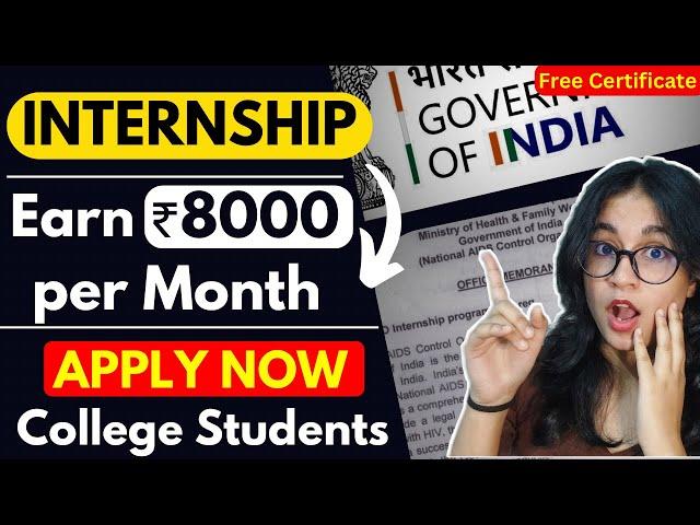 Paid Internship for College Students || Earn ₹8000/ month