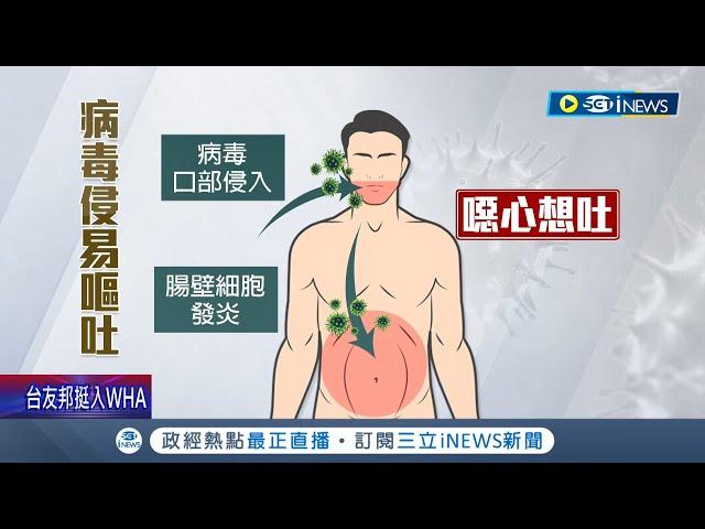 7%確診者會噁心想吐醫生教"空腹喝水法"自救 確診者想吐2原因"病毒""藥物"導致患者不適｜記者 林俊華 賴懿慈｜【台灣要聞】20220523｜三立iNEWS