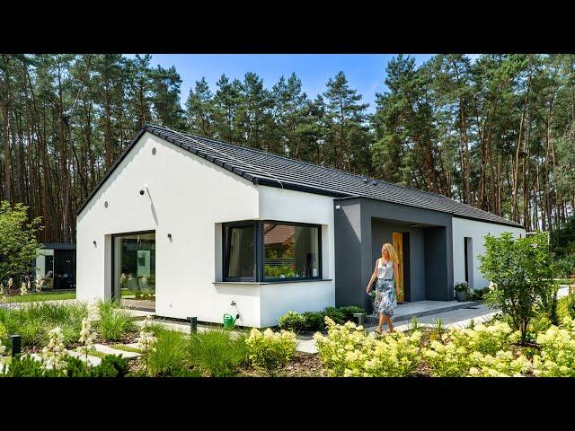 Simple yet practical! Small single story dream house in Poland and modern garden design!