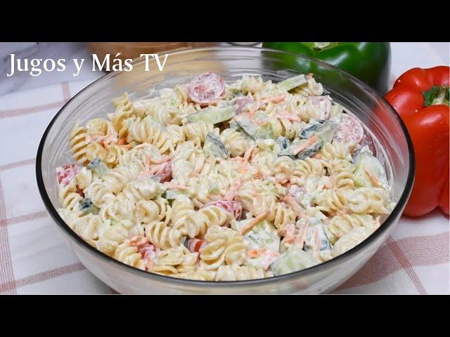 Ensalada Fría de Pasta Cremosa y Bien Fácil de Hacer