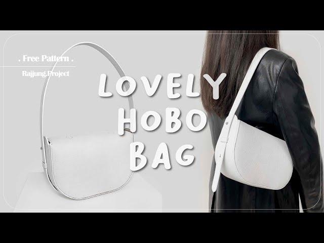 [무료패턴ㅣFree Pattern]  러블리 호보백 만들기 / 가죽공예 독학 / Lovely Hobo Bag / Leather Craft