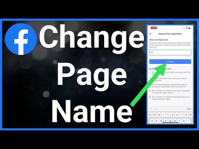 How To Change Facebook Page Name