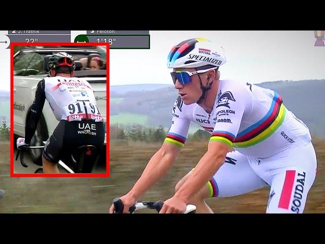 Remco Evenepoel Plays on EASY MODE after Pogacar Crash | Liege-Bastogne-Liege 2023