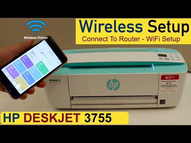 HP DeskJet 3755 Wireless Setup, Connect to WiFi, Setup iPhone.