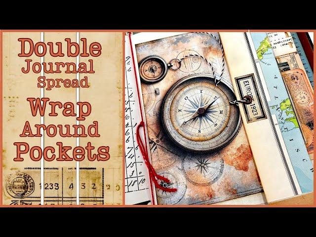 EASY JUNKJOURNAL PAGE IDEAS - WRAP AROUND POCKETS - #junkjournalideas #papercraft