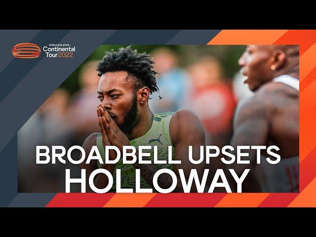 Broadbell  beats world champion Holloway in men's 110m hurdles | Continental Tour Gold 2022