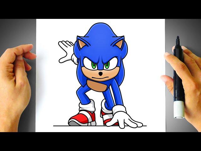 How to DRAW SONIC - Sonic the Hedgehog 3 Movie - Art Tutorial