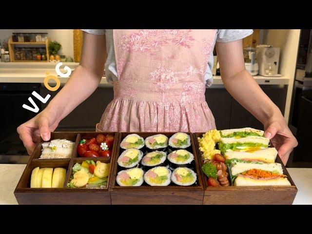 [일상 브이로그] 파스텔 김밥 만들고 숨은 피크닉 명소 가기, 학부모가 되면서 생긴 고민?, 연잎밥과 돼지 김치 두루치기 만들기, 쇼핑백으로 선물 포장