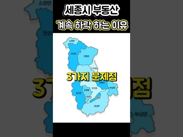 세종시 부동산이 하락하는 3가지 치명적인 이유 ️