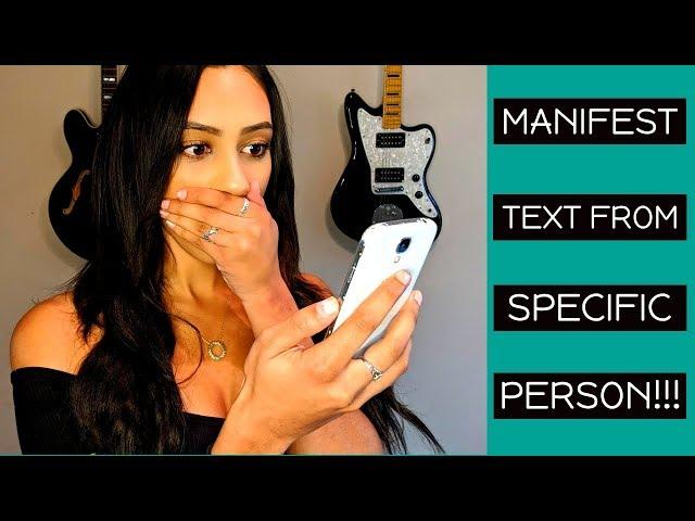 Manifest A TEXT INSTANTLY From A SPECIFIC PERSON!! Law Of Attraction