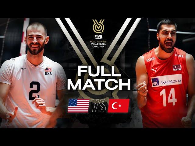  USA vs  TUR - Paris 2024 Olympic Qualification Tournament | Full Match - Volleyball