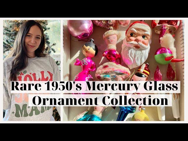 Gorgeous 1950's Ornament Collection | Family Heirloom | Mercury Glass | Very Rare Antique |Christmas