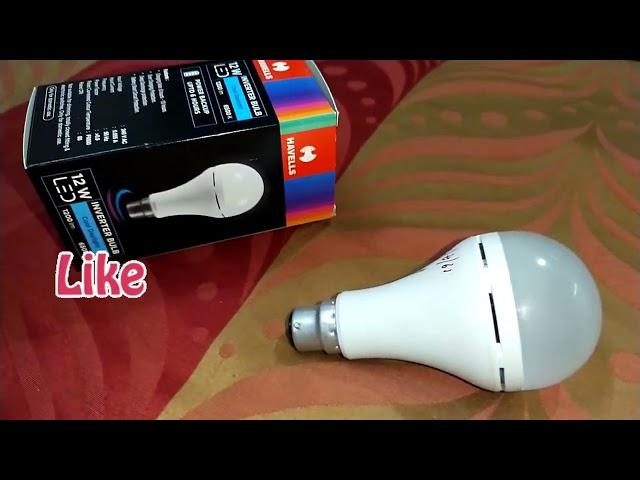 Havells 12 watt Inverter Led Bulb Full Unboxing, Review and Testing ! Emergency battery led bulb