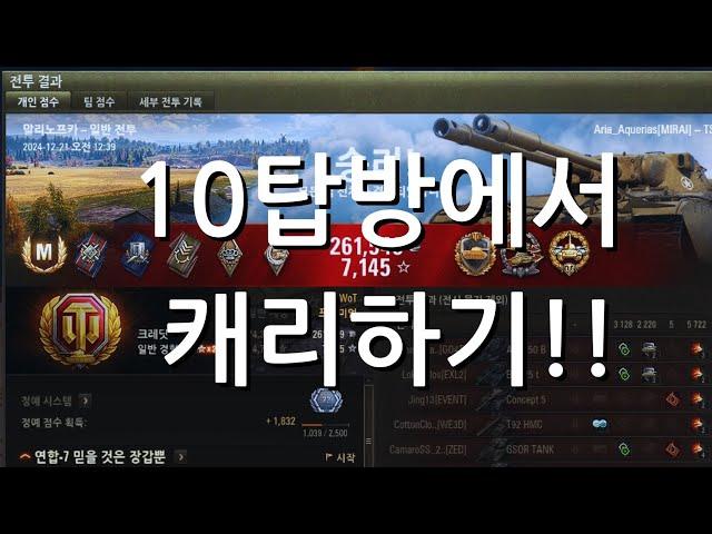 8티어 헤비로 10탑방 부수기!