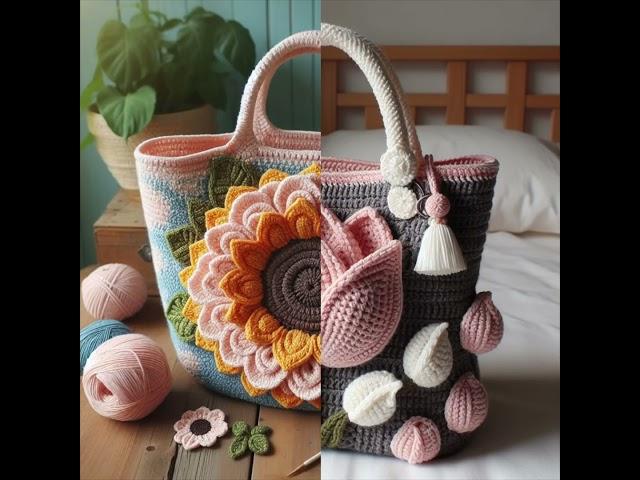 Crochet Flower Bag #knitted #crochet #knitting #design #crochetlove #ideas