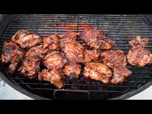 Chicken Thighs Grilled on Weber Kettle (Perfect for Beginners)