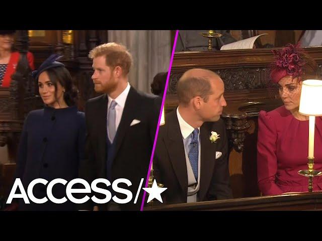 Prince Harry, Meghan Markle, Kate Middleton & Prince William Arrive At Princess Eugenie's Wedding