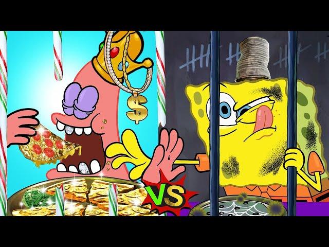 Rich Jail vs Broke Jail Food | MUKBANG ANIMATION | SPONGEBOB ANIMATION | SLIME CAT