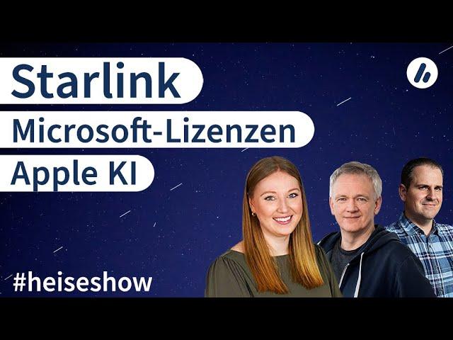 #heiseshow: Starlink-Konkurrenz, Microsoft-Lizenzen, Apple Intelligence