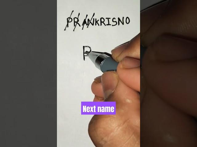 # PRANKRISNO name logo # Design # Next name #shorts # By Rajbir