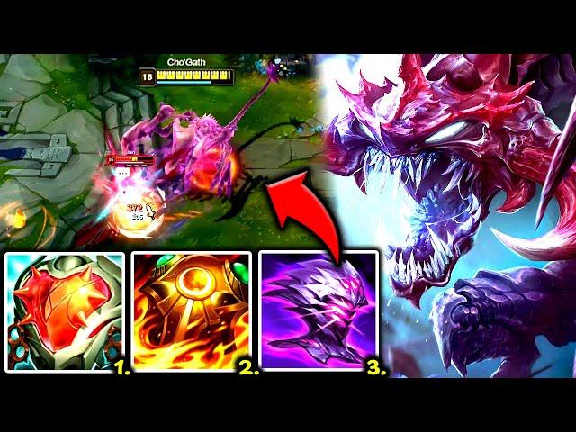 CHOGATH TOP BUT I 1V5 WHILE 100% INDESTRUCTIBLE (FANTASTIC) - S14 Chogath TOP Gameplay Guide