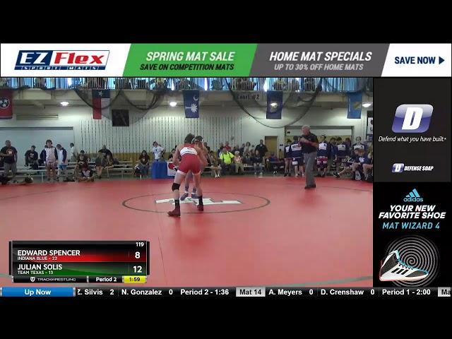 Mat 6 119 Edward Spencer Indiana Blue Vs Julian Solis Team Texas