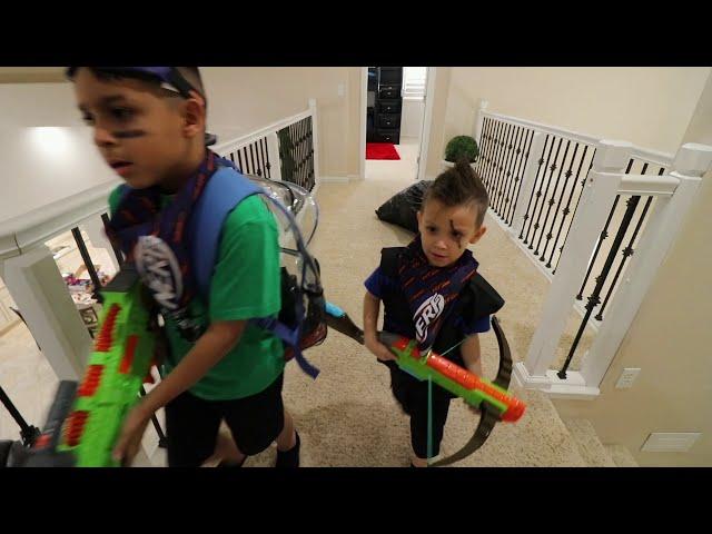 Nerf Battle with Pretend Monsters| Deion's Playtime