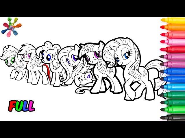 My little pony. Coloring for kids.All series in a row//Раскраски для детей мой маленький пони