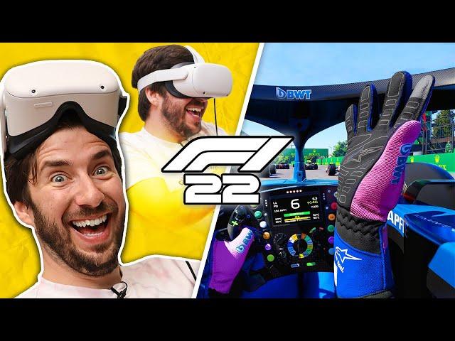 YOUTUBERS PLAY F1 22 GAME VR FOR THE FIRST TIME! | School of Veloce