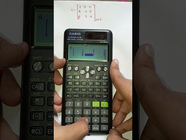 Determinant of matrices using Casio #matrices #engineering #maths